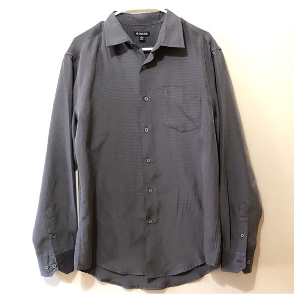 George Long Sleeve Button Down Shirt - Dark Gray - M 38-40 - Picture 3 of 16